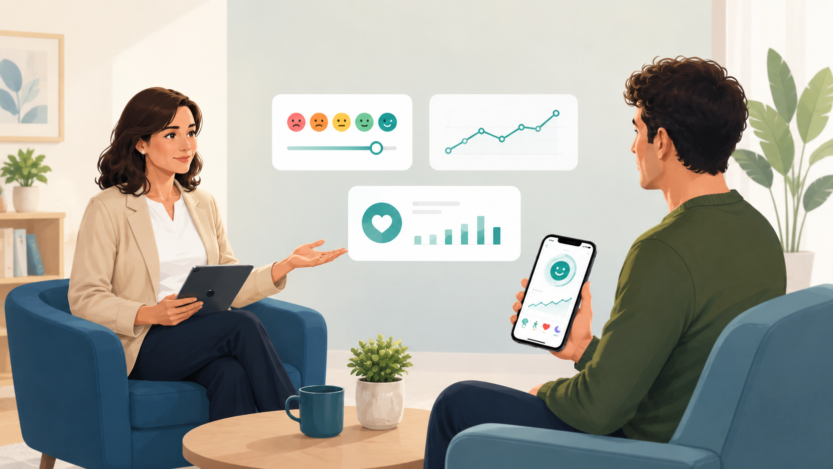 Measurement-Based Care (MBC): como Blended Care e Hybrid Care estão transformando o acompanhamento em saúde mental